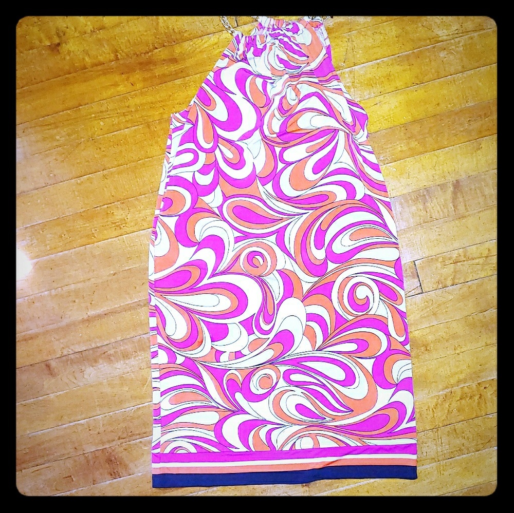 Offer $18🌷Michael Kors Halter Dress Paisley - Picture 1 of 8
